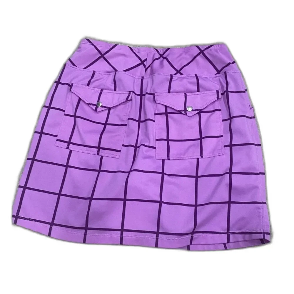 JoFit Golf Purple Grid Pattern Pickleball Skirt Skort Size Small Golf Tennis